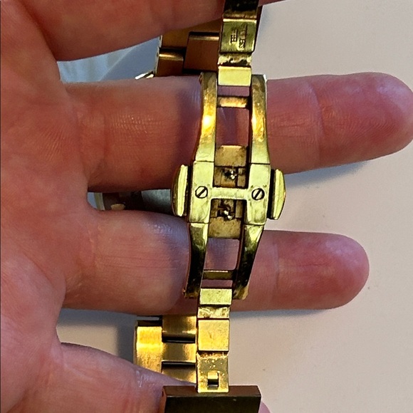 Movado Bold Collection Crystal Gold-Ion Plated Stainless Watch Crystal Detail - Picture 7 of 14